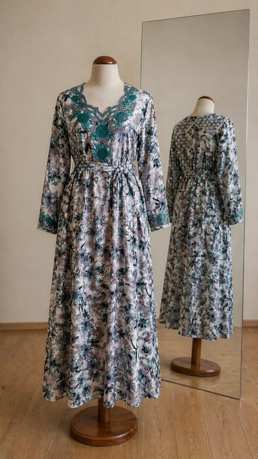 abaya tradiconal argelina de evento hecha a medida